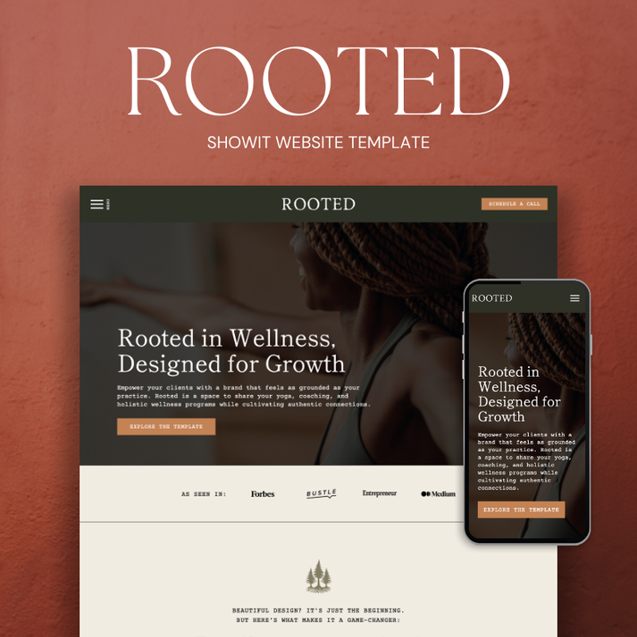 Rooted Showit Website Template – Brand Alchemy
