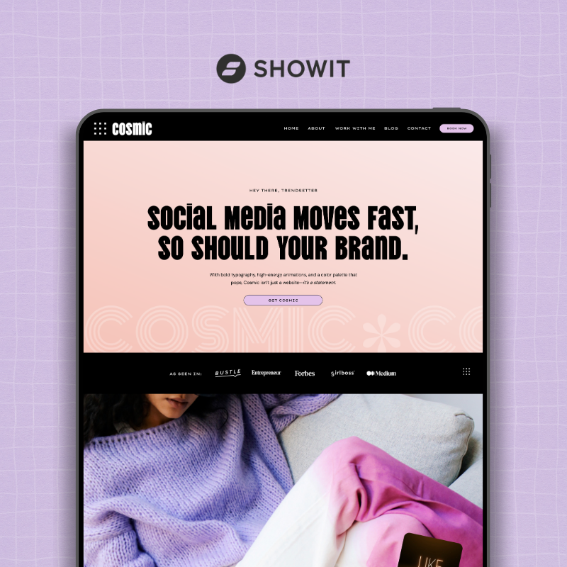 Cosmic Showit Website Template